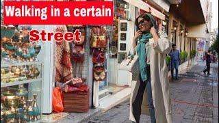 Walking in the streets full of coffee shops and Iranian handicraft stores /IRAN 2023