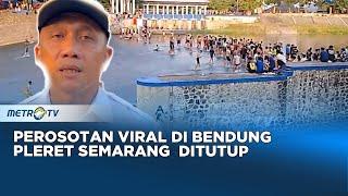 Dianggap Membahayakan Perosotan Di Bendung Pleret Semarang Viral Ditutup