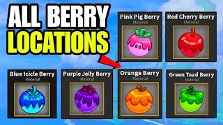 Blox Fruits - All Berries Spawn Locations in Second Sea | Blox fruits berries