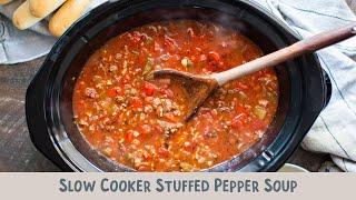 Slow Cooker Stuffed Pepper Soup