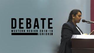 Juniors Debate | Western Region Debate Competition 2018-19