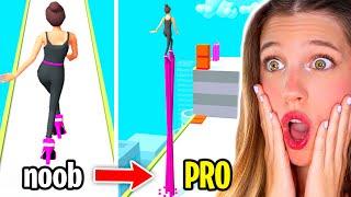 LOS TACONES MÁS LARGOS DEL MUNDO en SIMULADOR DIFÍCIL!!  NOOB vs PRO vs HACKER en High Heels 