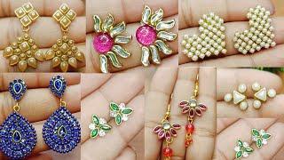 Beautiful Handmade Earrings making//Kundhan Earrings//Daily wear Earrings