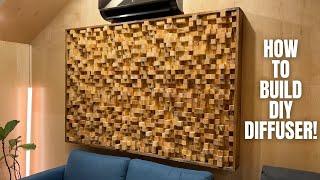 How To Build A HUGE Acoustic Sound Diffuser! DIY PRO!