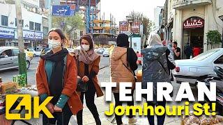 【4K】CROWDED JOMHOURI AVE TEHRAN Before Nowruz 1401 | تهران، خیابان جمهوری