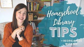 Tips for Organizing all the Books II Homeschool Library II Literature Based Curriculum II Sonlight