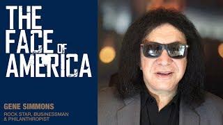 Musician Gene Simmons interviewed by Pierre Gervois