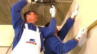 Basement ceiling insulation by URSA