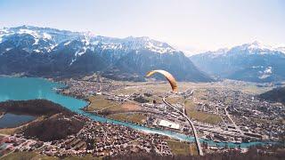 Paragliding over Interlaken, Switzerland 