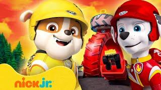 Rubble Is on the Monster Truck Double for a Red Hot Rescue! w/ PAW Patrol Marshall | Rubble & Crew