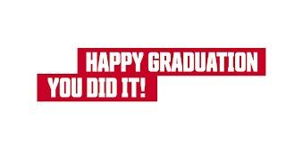 You did it! Our graduates celebrate with cap tosses, back flips, and their pets