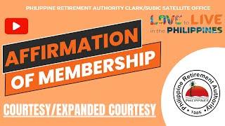 Affirmation of Membership - SRRV Courtesy / Expanded Courtesy