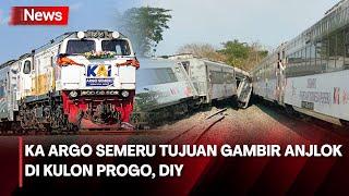 BREAKING NEWS! KA Argo Semeru Anjlok di Kulon Progo, Sejumlah Gerbong Terguling dari Lintasan