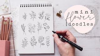 Mini Floral Doodles | Learn To Draw Simple Flowers