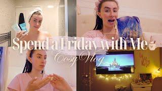 SPEND A FRIDAY EVENING AT HOME WITH ME | Self Care Night, Catch up Chats & Disney ‍️ 