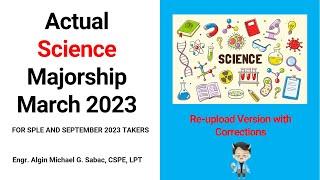 Actual LET March 2023 | General Science Majorship | Verified Answers | FULL VIDEO [REUPLOAD]