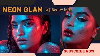 4K AI Beauty & Style Lookbook: Neon Glam Chronicles | AI Beauty Chronicles