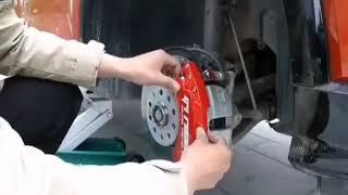 How to install aluminum car brake caliper cover