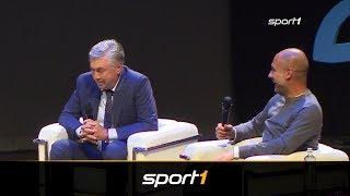 Pep Guardiola und Carlo Ancelotti scherzen über Bayern-Zeit | SPORT1