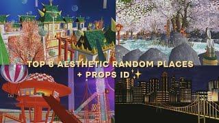 TOP 8 AESTHETIC RANDOM PLACES + PROPS ID || SAKURA SCHOOL SIMULATOR