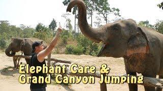 Thailand VLOG 7: Elephant Care & Grand Canyon Jumping Tour