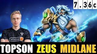 TOPSON  [ZEUS] MID 7.36C- DOTA 2 HIGHEST MMR MATCH #dota2gameplay   #dota2   #topson