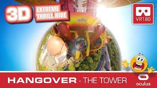 3D VR extreme Freefall | HANGOVER - The (Gyro Drop) Tower | VR Thrill Ride VR180 onride POV OCULUS