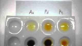 SnCl2 - A test for Gold, Platinum and Palladium in solution.