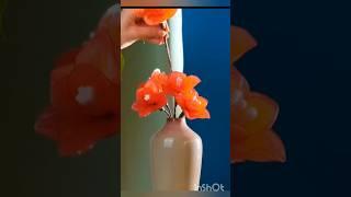 Diy flower with plastic #shorts#viral#tranding#tanus creative mom