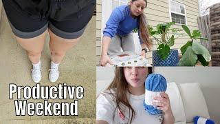 Productive Weekend Vlog | Garden with Me, First jog of 2024, More cute crochet projects