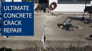 ULTIMATE CRACK REPAIR | CONCRETE STITCHING SLAB USING CRACK-LOCKS, EPOXY, AND CARBON FIBER