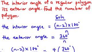 Solve the Interior and Exterior Angles of a Regular Polygon 2 | CORE MATH SHS 1