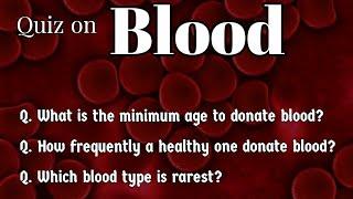 Quiz on Blood Donors Day Blood Donors day quiz English| Blood day quiz | Blood relation Quiz