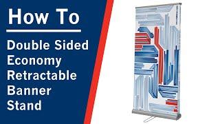 Double Sided Economy Retractable Banner Stand: How to Setup - Tex Visions