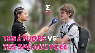 Tes études VS tes spé au lycée