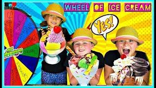 MYSTERY WHEEL OF ICE CREAM CHALLENGE!!  Kids Play Mystery Ice Cream Challenge Game!