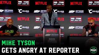 Mike Tyson gets ANGRY at reporter: "What did you just call me!?" | Press Conference