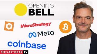 Opening Bell: Bitcoin, Coinbase, Marathon Digital, Riot Platforms, Microstrategy, Intuitive, Meta