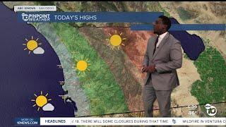 ABC 10News Pinpoint Weather with Moses Small: Mild weekend, onshore flow returns