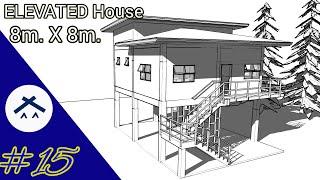 8x8m ELEVATED HOUSE DESIGN