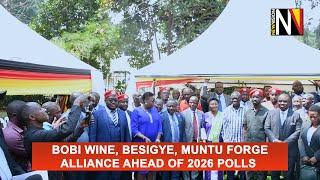 Bobi Wine, Besigye, Muntu forge alliance ahead of 2026 polls