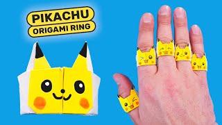 How to make Origami Ring with Pikachu. Cool Pokemon Paper Craft
