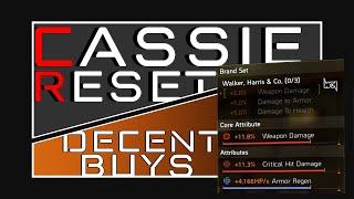 The Division 2 | Cassie Vendor Reset | *Decent Buys* | Weekly Reset | PurePrime