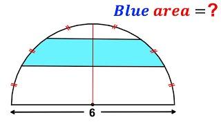 Can you find area of the Blue shaded region? | (Semicircle) | #math #maths | #geometry