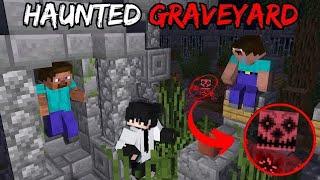 Minecraft haunted graveyard our new job in graveyerd #minecraft #hideandseek #horrorhideandseek