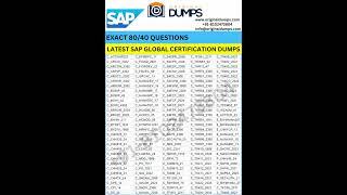 Latest & Greatest SAP Global Certification Exam Dumps Provider Worldwide