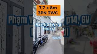 Bán nhà đẹp GV hẻm xh 7,7x8m rộng thoáng 5PN vị trí đẹp gần chợ #thuynhadepgovap #nhadepgovap