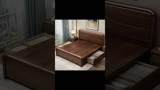 Teakwood Double Bed Design |2023 Double bed Design Ideas| Sisam Wood #shorts #video