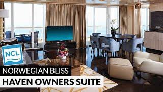 Norwegian Bliss | Haven Deluxe Owner's Suite with Large Balcony Tour & Review 4K | Category H2