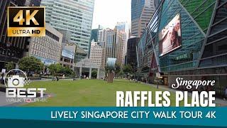 Raffles Place Walk Tour 4K :: Singapore Best Walk Tour 4k Videos